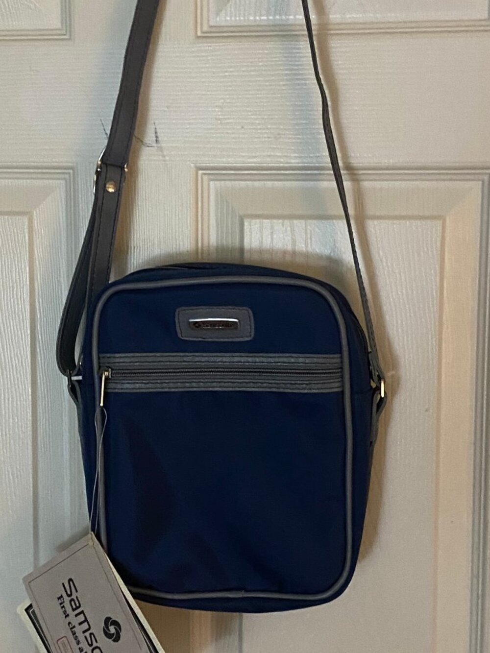 Unisex NOS Vtg 80s/90s Samonite Crossbody Travel Shoulder Bag  Blue NWT